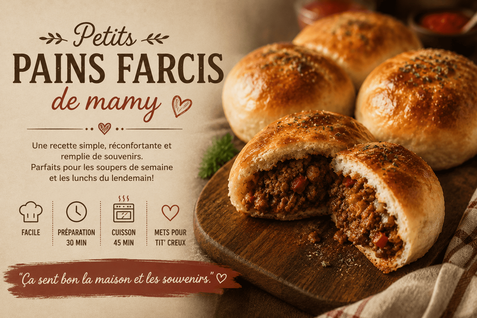 Petits pains farcis de mamy