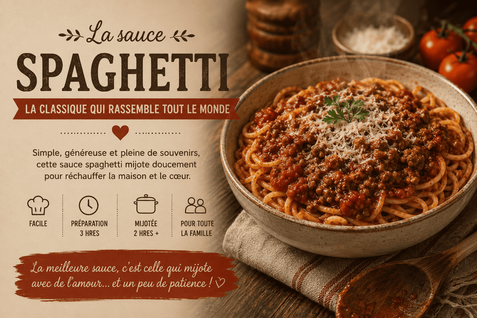 La sauce spaghetti de maman